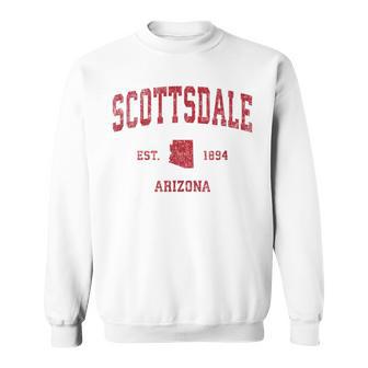 Scottsdale Arizona Az Vintage Sports Red Print Sweatshirt - Monsterry UK