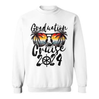 Senior Graduation Trip Cruise 2024 Retro Ship Party Cruise Sweatshirt | Mazezy