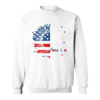 She Loves Jesus And America Too Sunflower Usa Flag Sweatshirt - Monsterry DE