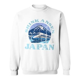 Shinkansen Japanese Bullet Train Japan Mt Fuji Kanji Sweatshirt - Monsterry AU