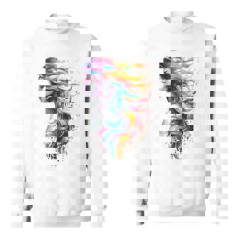 Sirena Colorido Arte Abstracto Mujer Fantasía Sir Camisa de entrenamiento - Regaloses