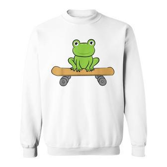 Skateboarding Frogs Skateboard Frogs Sweatshirt - Monsterry