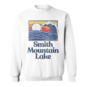Smith Mountain Lake Retro Surfer Vintage Beach & Wave Sweatshirt - Monsterry