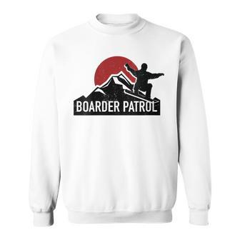 Snowboarding Boarder Patrol Snowboarder Sweatshirt - Monsterry UK