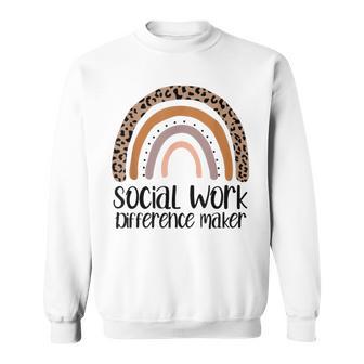 Social Work Difference Maker Msw Graduate Masters Therapist Sweatshirt - Monsterry AU