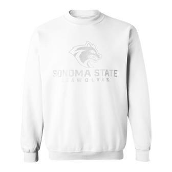 Sonoma State University Seawolves Stacked Seawolf Logo Sweatshirt - Monsterry AU