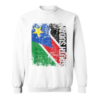 South Sudan Flag Vintage Distressed South Sudan Sweatshirt - Monsterry UK