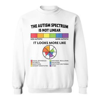 Spectrum Is Not Linear Autistic Pride Autism Awareness Month Sweatshirt | Mazezy