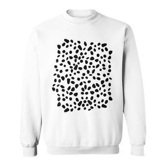Spotted White With Black Polka Dots Dalmatian Sweatshirt - Monsterry DE