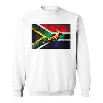 Springbok Bokke South African Flag Vintage Rugby Sweatshirt - Monsterry DE