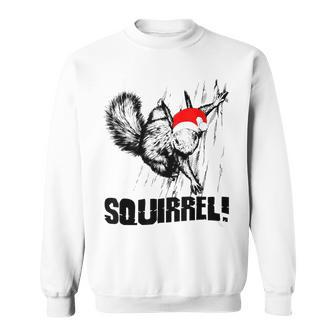 Squirrel Santa Hat Christmas Squirrel For Animal Sweatshirt - Monsterry UK