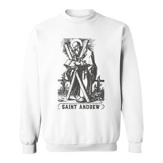 St Andrew The Apostle Saltire Cross Vintage Catholic Saint Sweatshirt - Monsterry AU