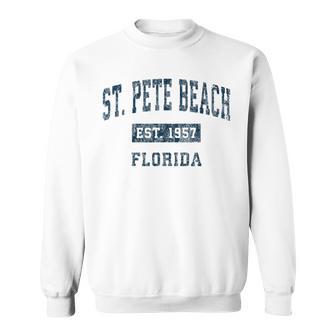 St Pete Beach Florida Fl Vintage Sports Navy Print Sweatshirt - Monsterry CA