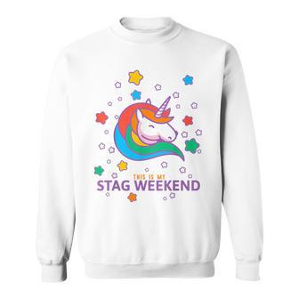 Stag Weekend Unicorn Matching Set 1 Of 2 Groom Sweatshirt - Seseable