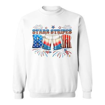 Stars Stripes Beer America Flag 4Th Of July Independence Day Sweatshirt - Monsterry AU
