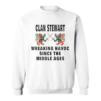 Stewart Scottish Tartan Scotland Family Clan Name Sweatshirt - Seseable