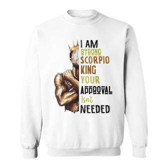 Strong Scorpio King Birthday Zodiac Astrology Dad Sweatshirt - Monsterry