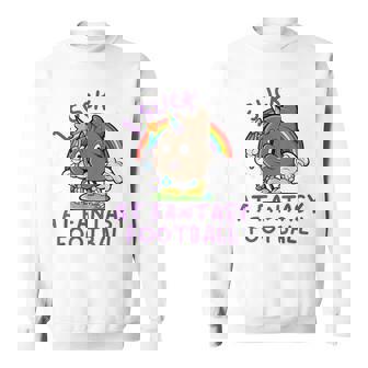 I Suck At Fantasy Football Loser Pink Unicorn Poop Sweatshirt - Thegiftio UK