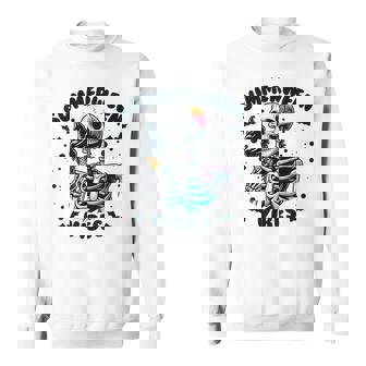 Summerween Vibes Skeleton Ice Cream Summer Vacation Sweatshirt | Mazezy