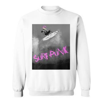 Surf Punk Violent Pink Sweatshirt - Monsterry