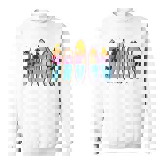 Surfboard Surfing Beach Summer Vacation Surfer Retro Surf Sweatshirt - Thegiftio