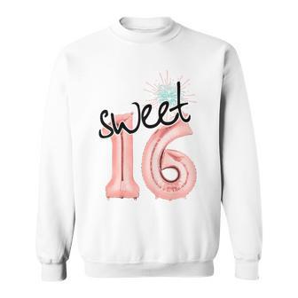 Sweet 16 I Rose Balloon Decoration Outfit Sweatshirt - Monsterry DE