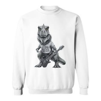 T-Rex Final Boss T The Rock Vintage Music Dinosaur Sweatshirt - Monsterry