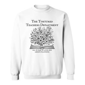 The Tortured Teachers Department Retro Teaching Album Sweatshirt | Mazezy