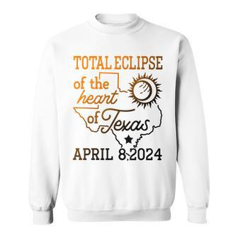 Total Eclipse Of The Heart Of Texas April8 Sweatshirt | Mazezy