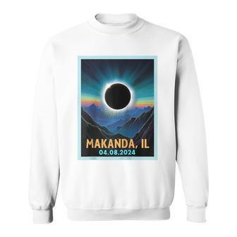 Total Solar Eclipse 2024 Makanda Illinois Vintage Sweatshirt - Seseable
