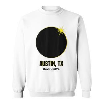 Total Solar Eclipse Austin 2024 Texas Austin Eclipse Sweatshirt - Seseable