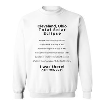 Total Solar Eclipse Cleveland Ohio Oh 2024 Commemorative Sweatshirt - Monsterry UK
