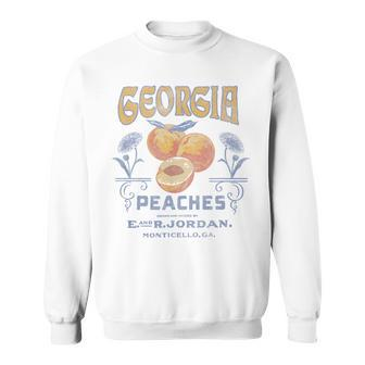 Trendy Georgia Peaches Vintage Poster Sweatshirt - Monsterry