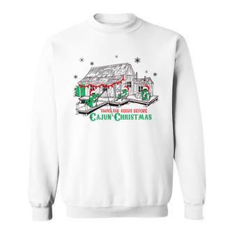 'Twas The Night Before Cajun Christmas Crocodile Xmas Sweatshirt - Monsterry AU