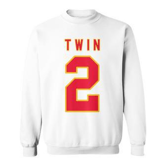 Twin 2 Matching Adult Kid Jersey Twin Brother Sweatshirt - Monsterry DE