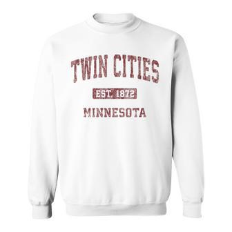 Twin Cities Minnesota Mn Vintage Athletic Sports Sweatshirt - Monsterry DE