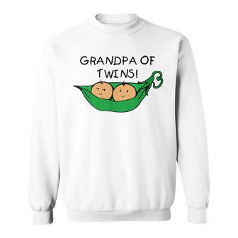 Two Peas In A Pod Grandpa Of Twins Sweatshirt - Monsterry CA
