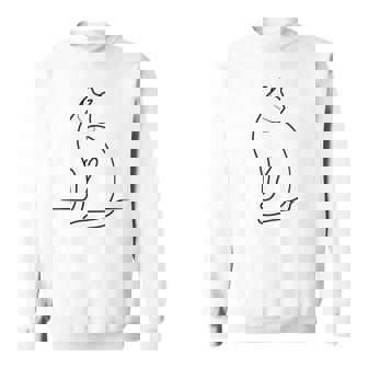 Un Dessin Minimaliste En Une Ligne D'un Chat Sweater e - Cadeauxyz