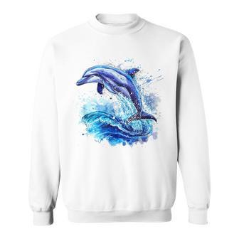 Underwater World With Dolphin Sweatshirt - Geschenkecke