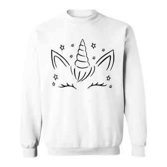 Unicorn Horn Stars For Coloring Fun Diy Do It Yourself Color Sweatshirt - Monsterry
