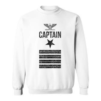 Us Navy Captain Rank Boating Bar Star Eagle Yacht Sweatshirt - Monsterry