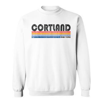 Vintage 1980S Style Cortland Ny T Sweatshirt - Monsterry UK