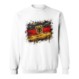 Vintage Deutsch Banner Fan Deutschland Flagge Retro Kunst Sweatshirt - Geschenkecke