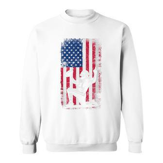 Vintage Football American Flag For Dad And Father's Day Sweatshirt - Seseable