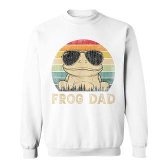 Vintage Frog Dad Frog Lovers Daddy Father's Day Sweatshirt - Monsterry UK