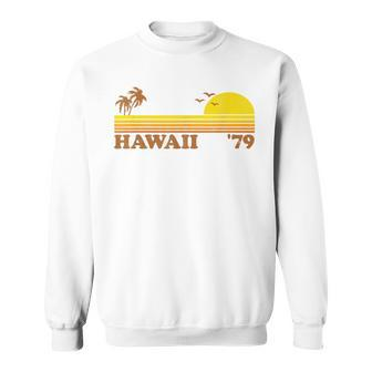 Vintage Hawaii Retro Hawaiian Beach Surfing 70'S Surf Sweatshirt - Monsterry
