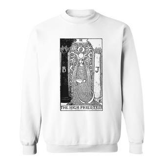 Vintage High Priestess Tarot Card Sweatshirt - Monsterry UK