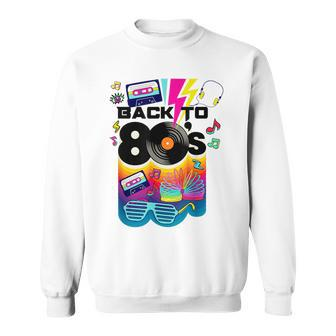 Vintage Retro Back To 80'S I Love 80'S Graphic Sweatshirt - Thegiftio UK