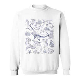 Vintage Retro Sea Animal Natural Ocean Sea Life 2024 Apparel Sweatshirt - Monsterry UK