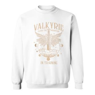 Vintage Retro Valkyrie Climb The-M0untain In Training Sweatshirt - Seseable